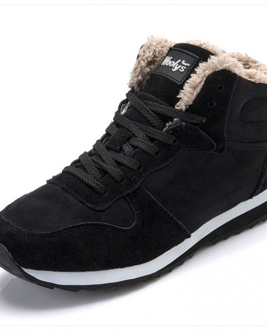 Men Winter Snow Shoes Hiking Boots Warm Lined Wear resistant Non Slip Cotton Shoes Lace Up Outdoor Sports Casual Ankle Shoes Men Winter Snow Shoes Hiking Boots Warm Lined Wear resistant Non Slip Cotton Shoes Lace Up Outdoor Sports Casual Ankle Shoes